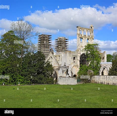 Jumieges Abbey Seine Maritime Department Upper Normandy France Stock