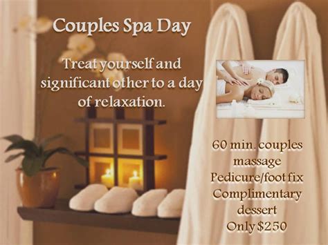 Couples Spa Day Treat Yourself And Significant Other To A Day Of Relaxation 60 Min Couples