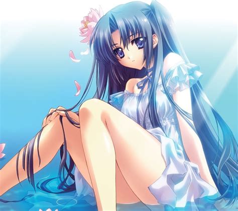 Blue Anime Girl Background New Best Wallpapers 2016