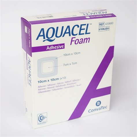 AQUACEL FOAM Adhesive Dressing 10 X 10cm 420680 10 Ashtons Hospital