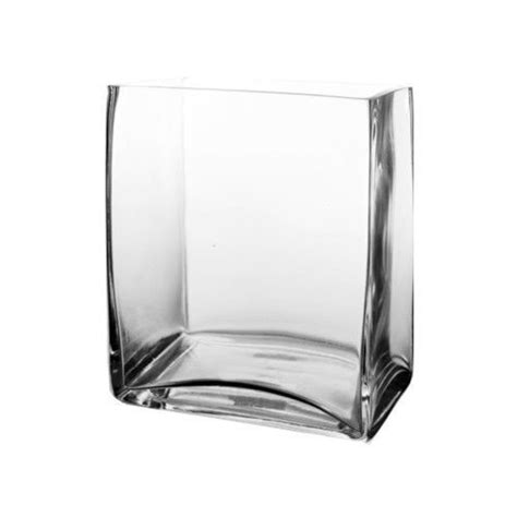 Clear Square Rectangular Glass Vases H 7 Open 6 X4 Wedding Floral Decor 8pcs Modernvaset