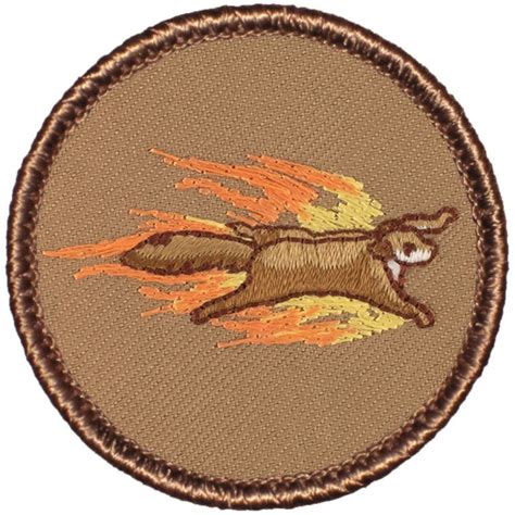 Flaming Flying Squirrel Patch 204 2 Inch Diameter Etsy