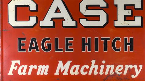 Rare Case Eagle Hitch Farm Machinery Embossed Tin Sign 72x36 M102
