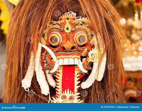 Barong Dance Mask Of Lion Bali Indonesia Stock Photo Image Of Mask