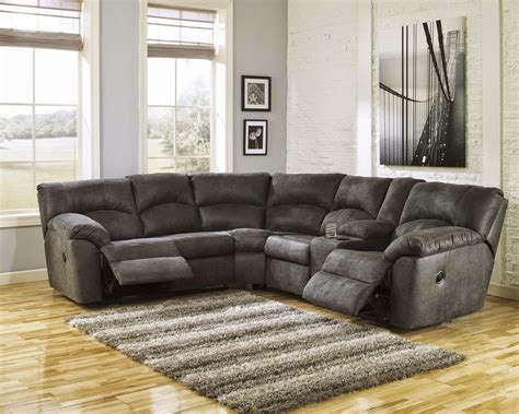 Pewter Contemporary Reclining Sofa Sectional 