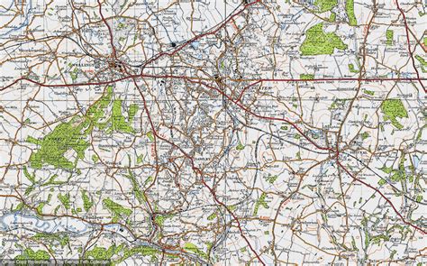 Historic Ordnance Survey Map Of Town Centre 1946