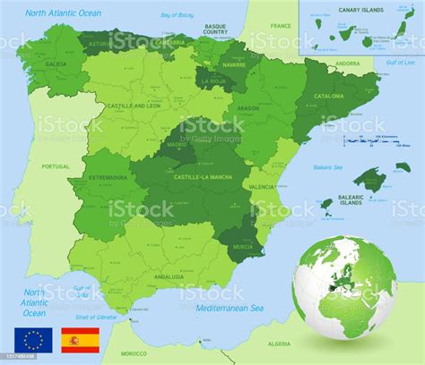Vetores De Mapa Da Espanha E Mais Imagens De Espanha Espanha Mapa