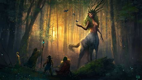 Spirit Of The Forest By Rob Joseph Fantasy Art Digital Painting