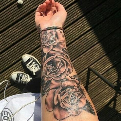 Flower Half Sleeve Tattoo Forearm Roses Viraltattoo