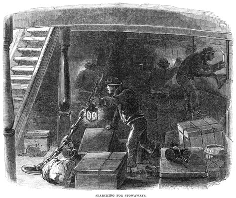 Irish Immigrants 1850 Nsearching For Stowaways Onboard A Ship Carrying