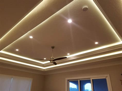 Tray Lighting Ceiling Summer Tour Of Homes Cool Lights For Bedroom