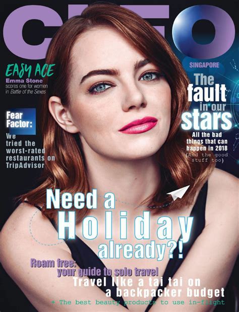 Emma Stone In Cleo Magazine Singapore January 2018