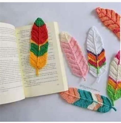 Crochet Feather Sewing Projects Feathers Bookmarks Tejidos Patterns Manualidades Free Time