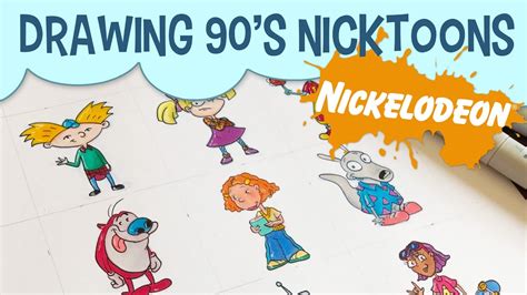 Drawing 90s Nickelodeon Cartoons With Copic Sketch Markers Youtube