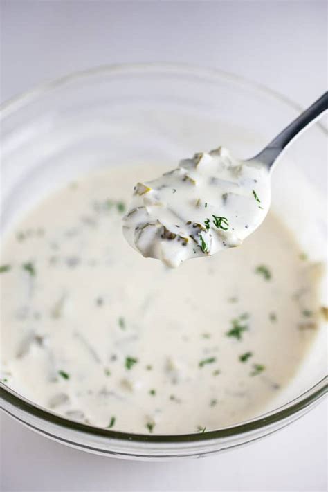 Dill Tartar Sauce With Pickles The Rustic Foodie
