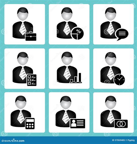 Business People Icons Stock Illustration Illustration Of Icon 37069485