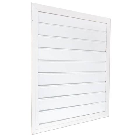 Shop Air Vent 36 In X 39 In White Aluminum Whole House Fan Shutter At