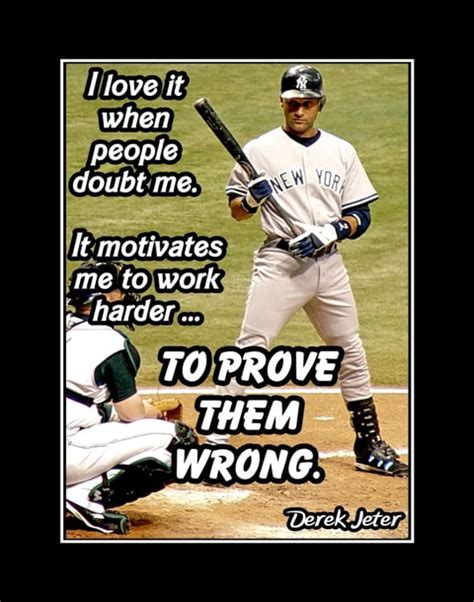 Inspirational Derek Jeter Prove Them Wrong Quote Poster Motivational