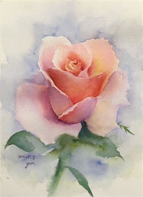 Watercolor Rose Rose Painting Floral Watercolor Watercolor Flowers
