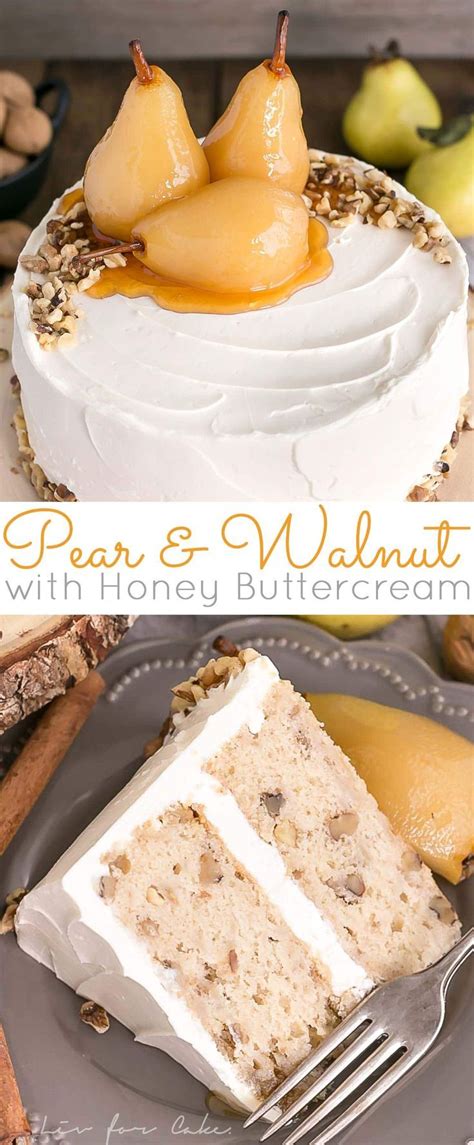 This Pear Walnut Cake With Honey Buttercream Is The Perfect Way To