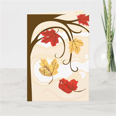 Autumn Leaves Must Fall Greeting Card Zazzle