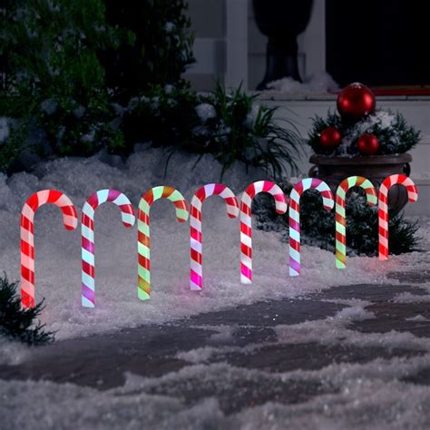 Gemmy Orchestra Of Lights 8 Marker Multicolor Candy Cane Christmas