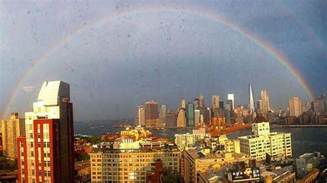 One Day Before 911 Anniversary A Double Rainbow Appears Over New York