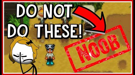 20 Things You Should Not Do In Your First Year🚫 Stardew Valley Noob