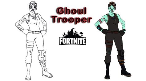 How To Draw Ghoul Trooper Fortnite Ghoul Trooper Skin Art Drawing