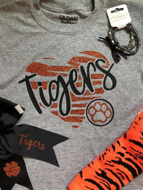 Tiger T Shirt Cheer Shirts School Spirit Wear