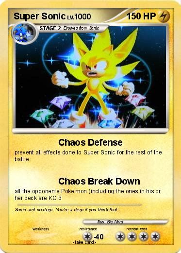 Sonic rush parilizes all enemy pokemon in deck. Pokémon Super Sonic 757 757 - Chaos Defense - My Pokemon Card