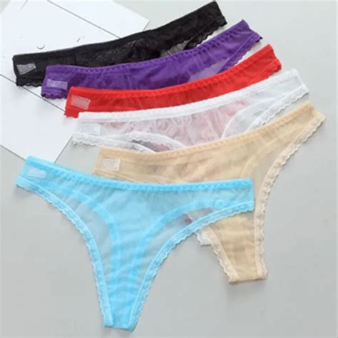 Womens Briefs Mesh Sheer See Through Lingerie Underwear Panties Thongs Knickers 548 Picclick