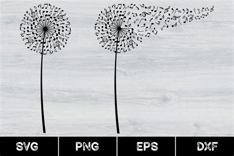Dandelion With Music Notes Music Notes Graphic By Anuchasvg · Creative