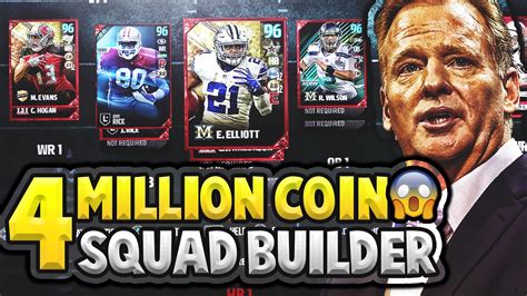 4 Million Coin Squad Builder Madden 17 Ultimate Team Youtube