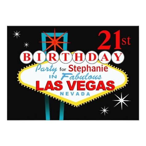 Las Vegas 21st Birthday Party Card 21st Birthday Vegas 30th Birthday Party Themes Vegas Theme