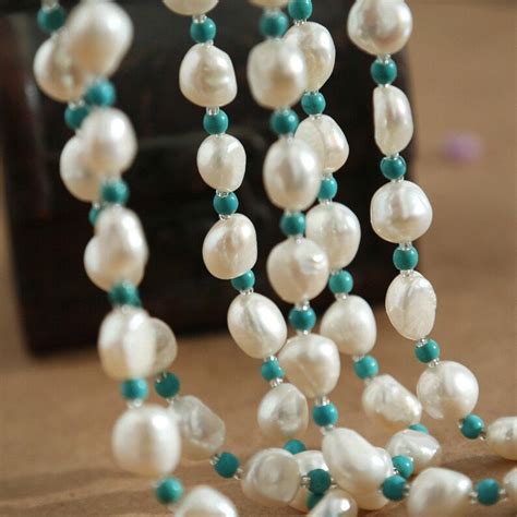 Collier De Perles Collier Turquoise Collier Vintage Chinois Etsy