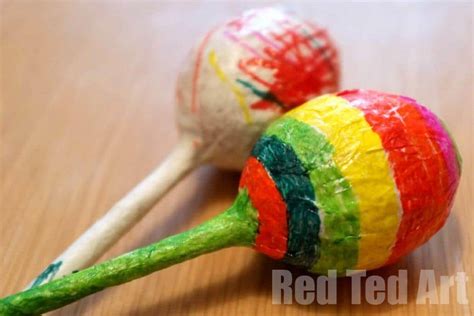 Fun Maracas Craft For Kids Red Ted Arts Blog