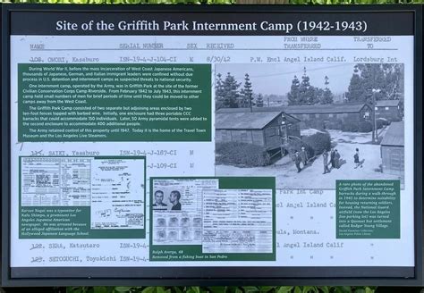 Griffith Park Internment Camp Historical Marker