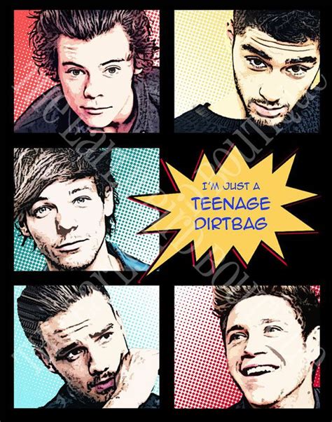 One Direction Teenage Dirtbag Comic Print 1d Harry Styles Zayn Malik