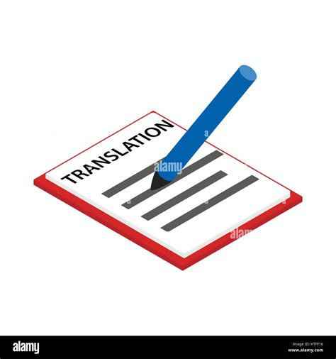A Sheet Of Paper With The Translation Icon Stock Vector Image And Art Alamy
