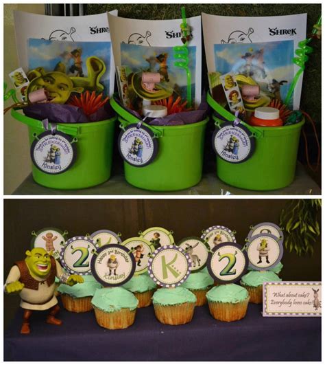 Shrek party invitation, shrek pin it game, shrek party hat, etc. Shrek Birthday Decorations Spoon Full Of Caffeine Kinsley 39 S Party Progressions | BirthdayBuzz
