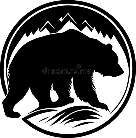 Grizzly Bear Icon Silhouette Logo Stock Vector Illustration Of Vector
