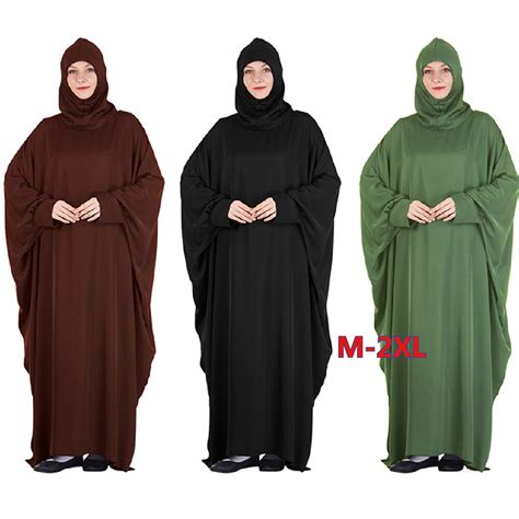 Muslim Abaya Jilbab Islamic Prayer Dress Arab Overhead Kaftan Women Khimar Robes 100 Authentic