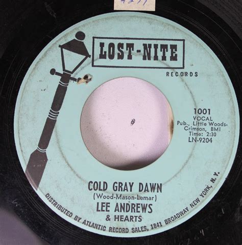 Lee Andrews And Hearts 45 Rpm Cold Gray Dawn All You Can Do