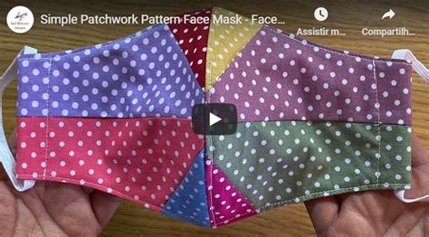Simple Patchwork Pattern Face Mask Face Mask Sewing Tutorial How To