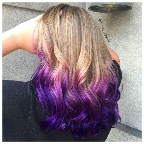 Purple Ombre Melt On Blonde Hair By Amyziegler Askforamyjoico
