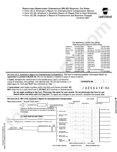 Pa Form Uc 2 Employers Report For Unemployment Compensation