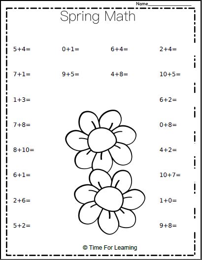 Free Printable Spring Math Worksheets