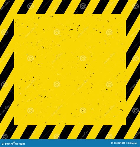Black And Yellow Background Warning Caution Vector Illustration Stock Vector Illustration