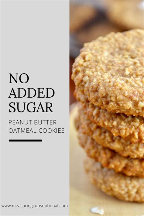 These are low carb, no sugar, flourless peanut butter cookies for the keto diet. No Added Sugar Peanut Butter Oatmeal Cookies | Recipe ...